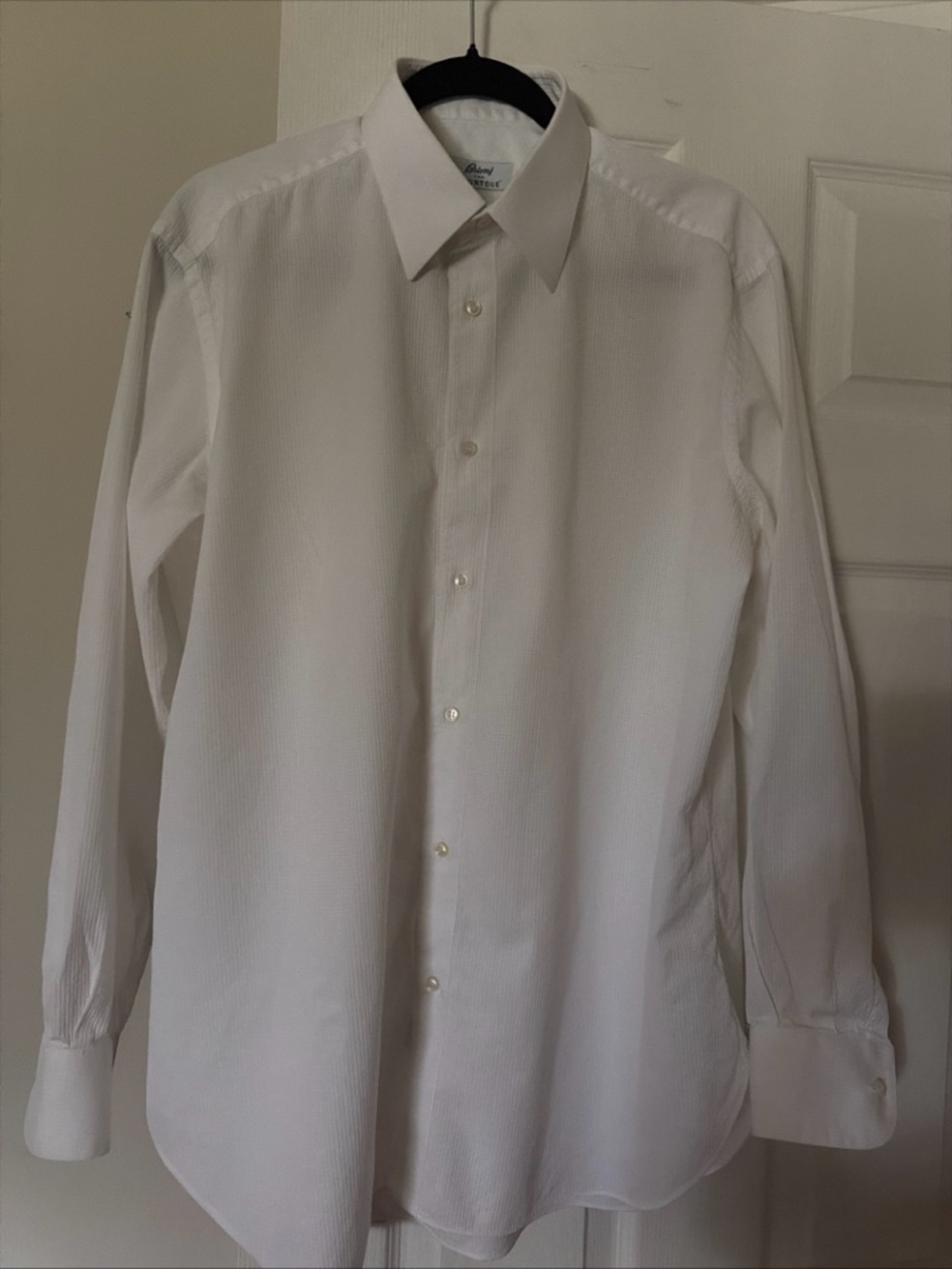 Brioni White Long Sleeve Men’s Dress Shirt Sz L